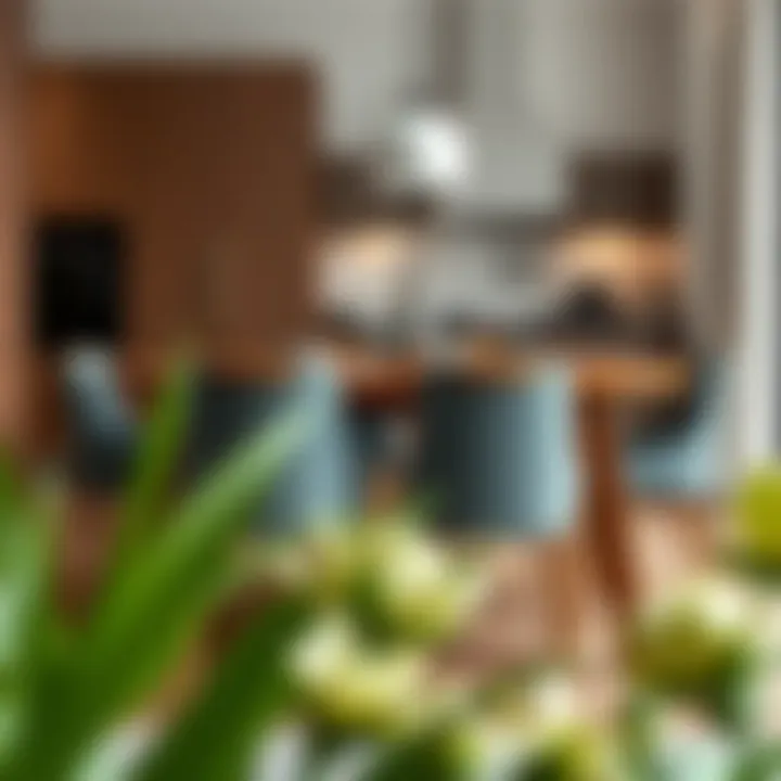 Stylish kitchen table and chair arrangement