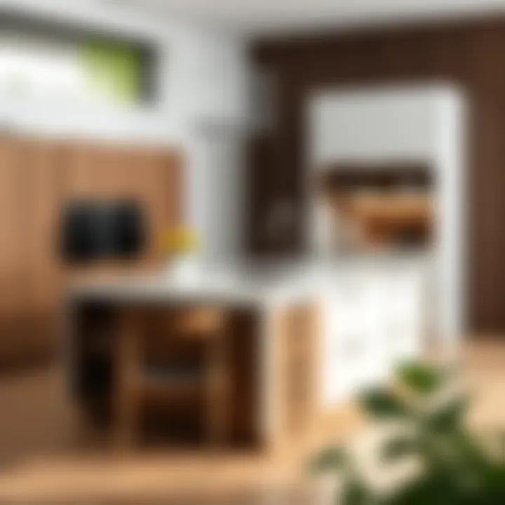 Functional kitchen island design integrating seating and workspace