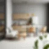 Stylish kitchen seating arrangement showcasing modern design