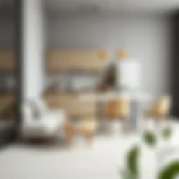 Stylish kitchen seating arrangement showcasing modern design