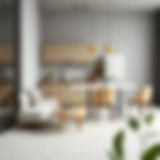 Stylish kitchen seating arrangement showcasing modern design