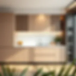 Elegant modern kitchen cabinet design showcasing sleek lines and sophisticated finishes
