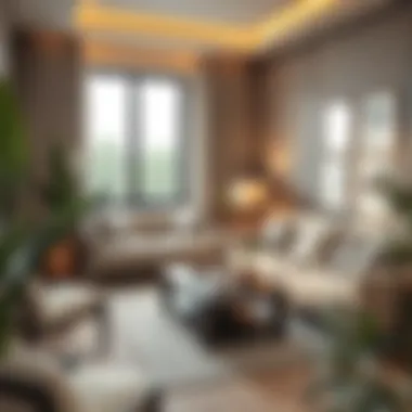 Inviting Reading Corner A cozy reading nook in a stylish living room
