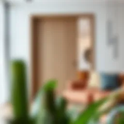 Modern partition door with sleek design