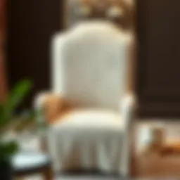 Elegant chair cover design showcasing luxury fabrics