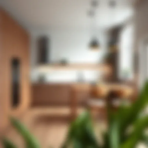 A minimalistic Scandinavian kitchen featuring clean lines and functional design