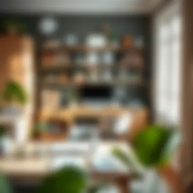 A stylish Scandinavian workspace highlighting organization and aesthetic appeal