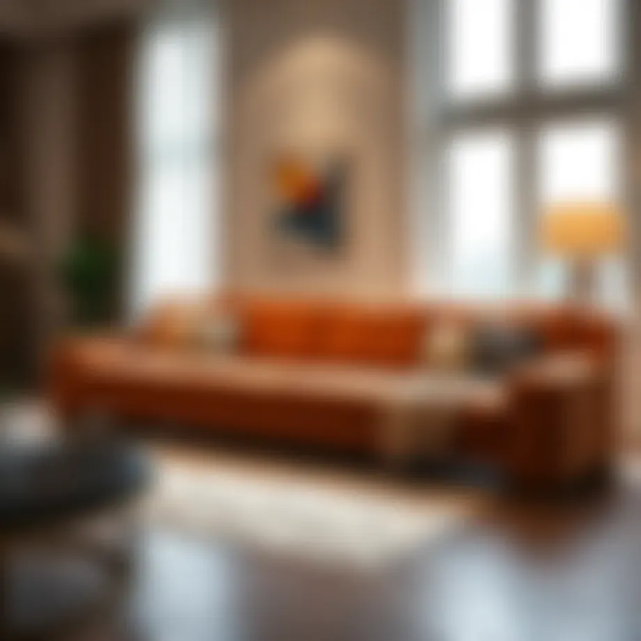 Stylish second hand sofa bed showcasing modern design