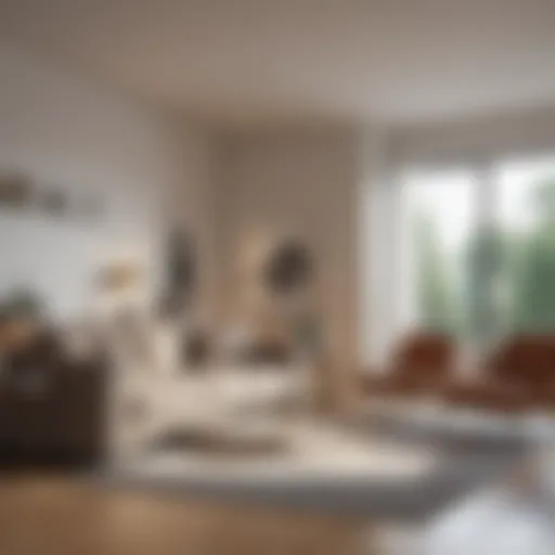 Smart sensor spotlight illuminating a modern living space