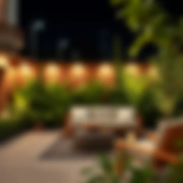 Sustainable solar lights enhancing a garden's ambiance