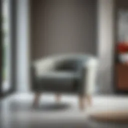 Elegant single armchair design featuring contemporary style