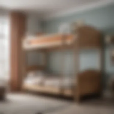 Elegant Single Bunk Bed Style An elegant single bunk bed that showcases functionality and aesthetics.
