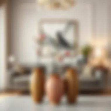 A beautifully arranged trio of vases enhancing interior decor