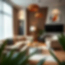 A beautifully arranged living room showcasing unique home gift ideas