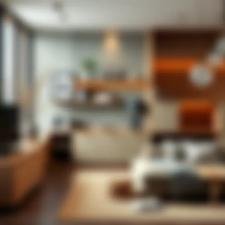 Innovative trends in furniture featuring long shelf cabinets