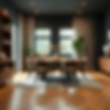 Chic Dining Area with Venge Wood Decor Chic dining area styled with venge wood decor