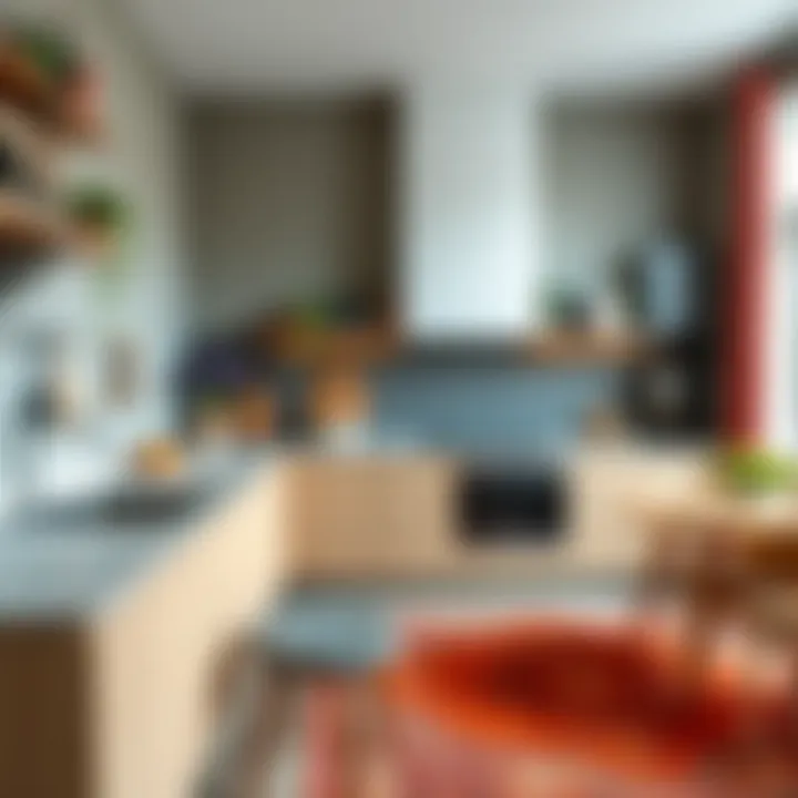 Vibrant kitchen rug enhancing decor