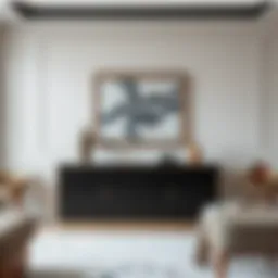 Elegant showcase console design blending modern and traditional styles