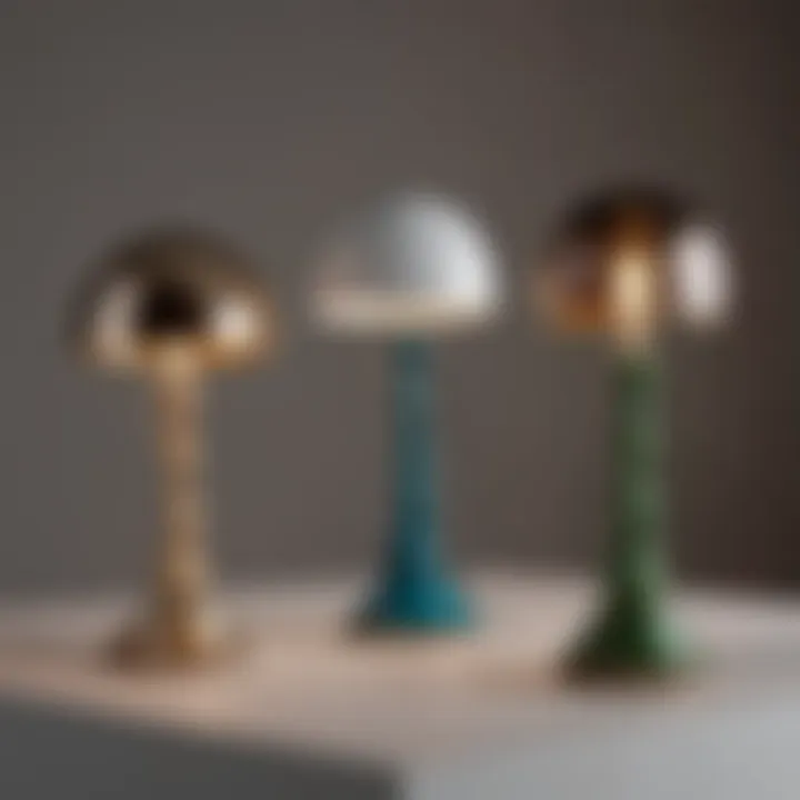 Various Vivense table lamp designs displayed together, showcasing the brand's versatility.