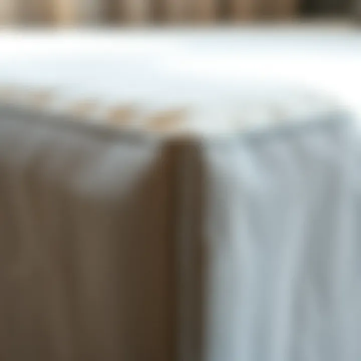 Luxurious Fabric Texture of Yataş Base Close-up view of the Yataş single bed base fabric texture.